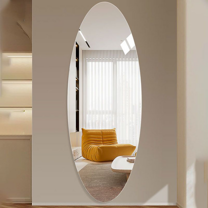 Frameless Oval Full-Length Mirror