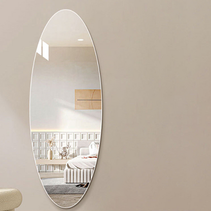 Frameless Oval Full-Length Mirror