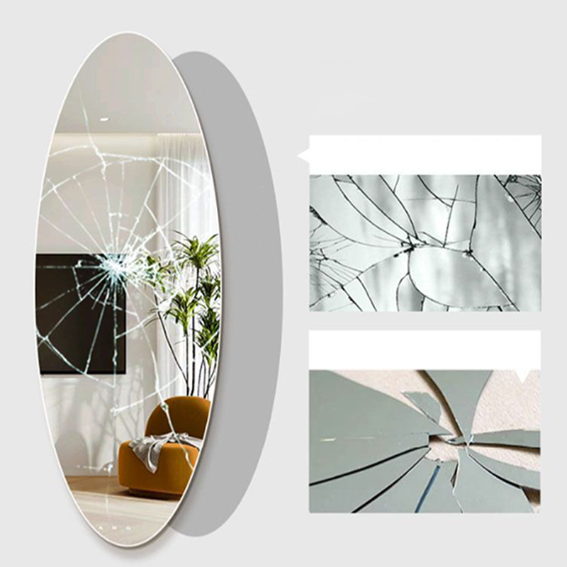 Frameless Oval Full-Length Mirror