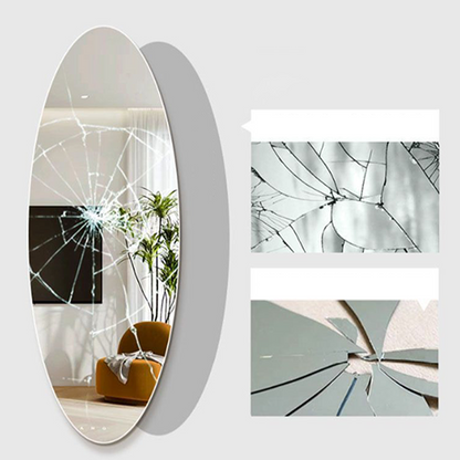 Frameless Oval Full-Length Mirror