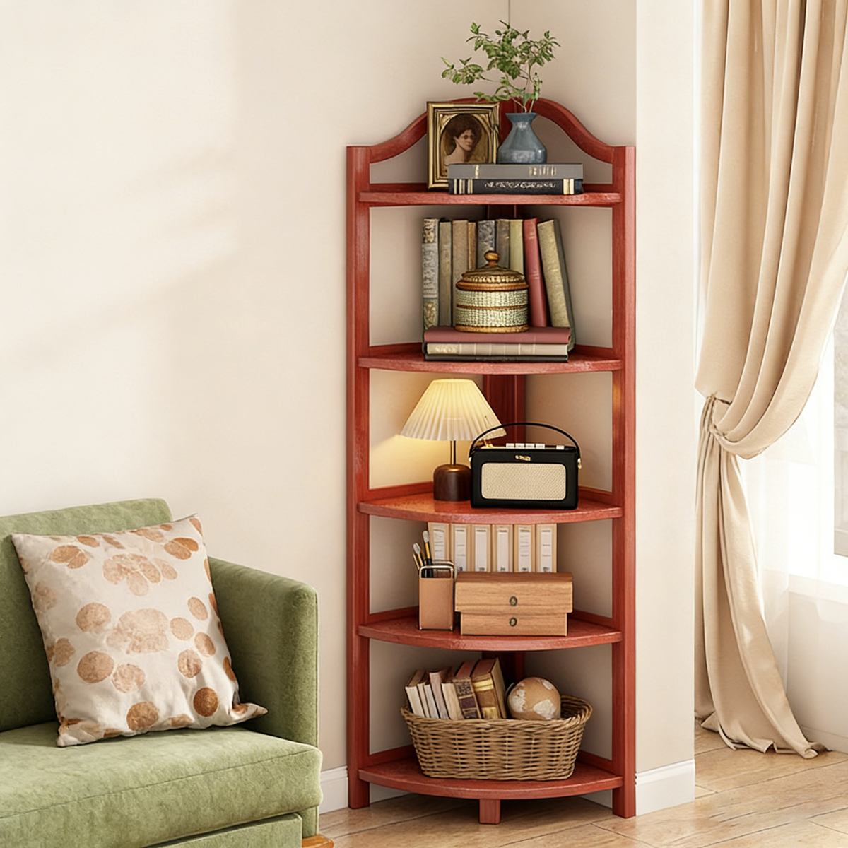 Bamboo Corner Shelf