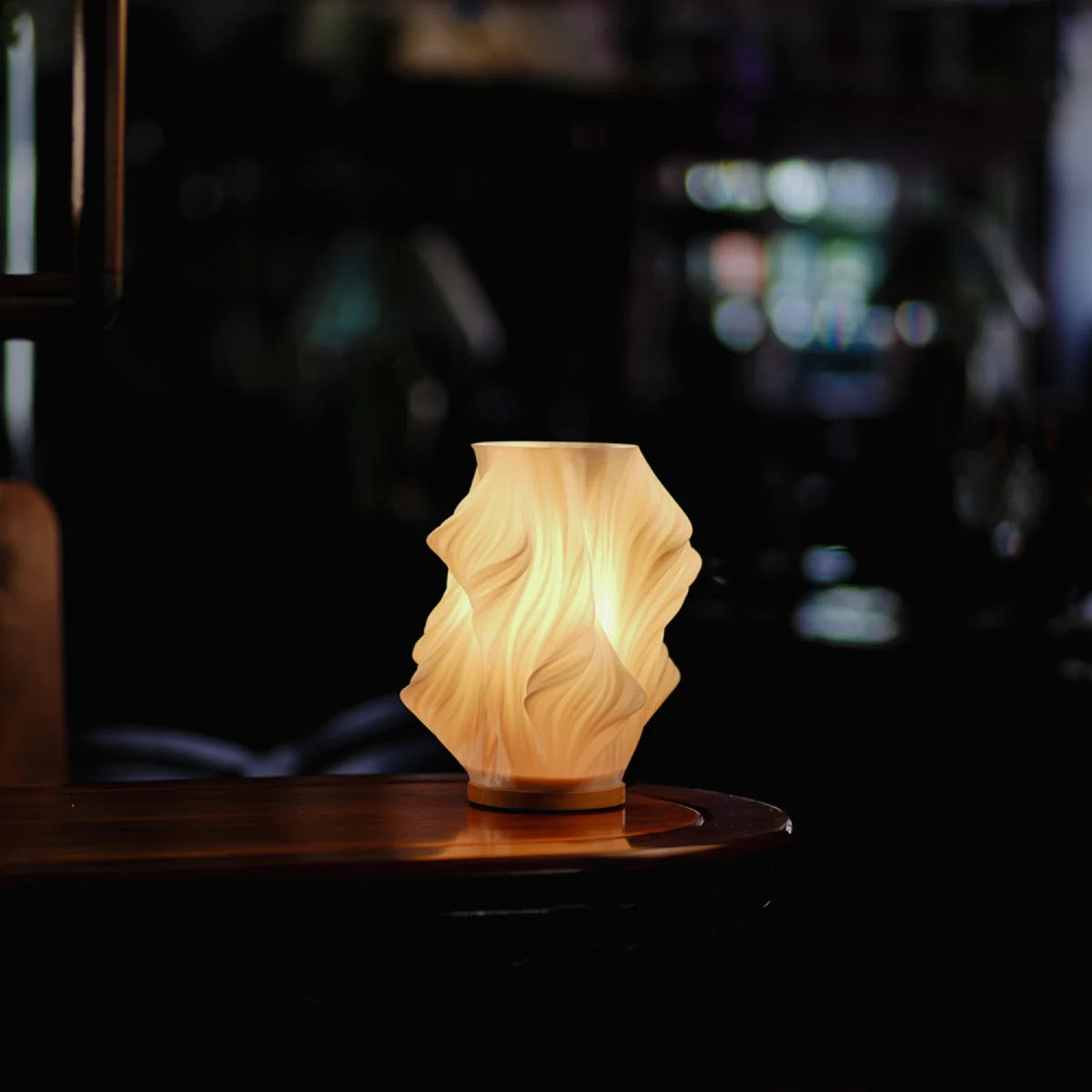 Pleated Shade USB Table Lamp