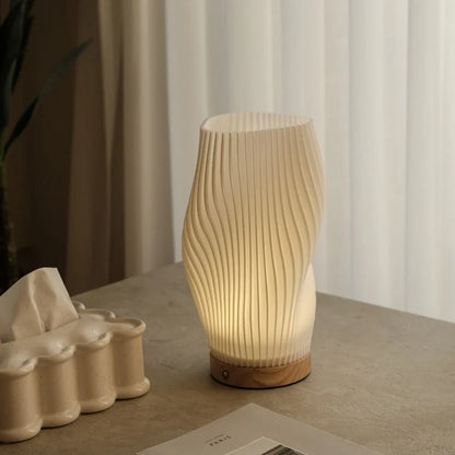 Pleated Shade USB Table Lamp