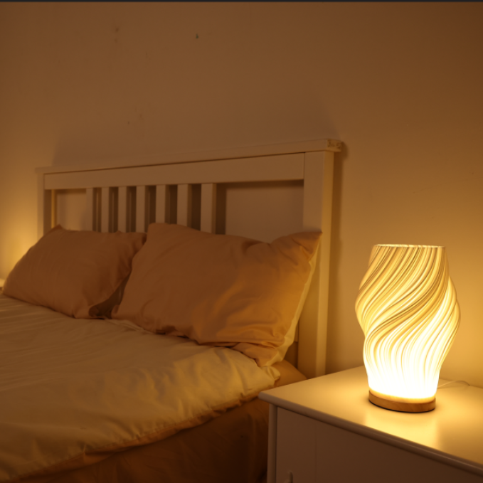 Pleated Shade USB Table Lamp