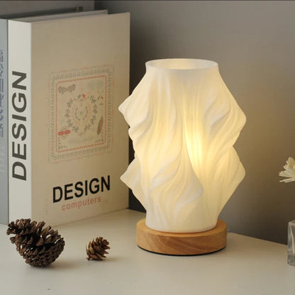 Pleated Shade USB Table Lamp