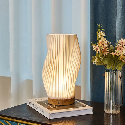 Pleated Shade USB Table Lamp