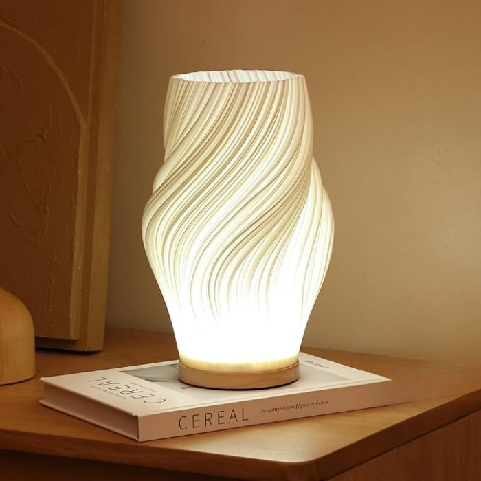 Pleated Shade USB Table Lamp