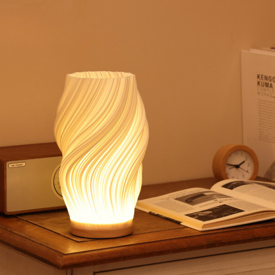 Pleated Shade USB Table Lamp