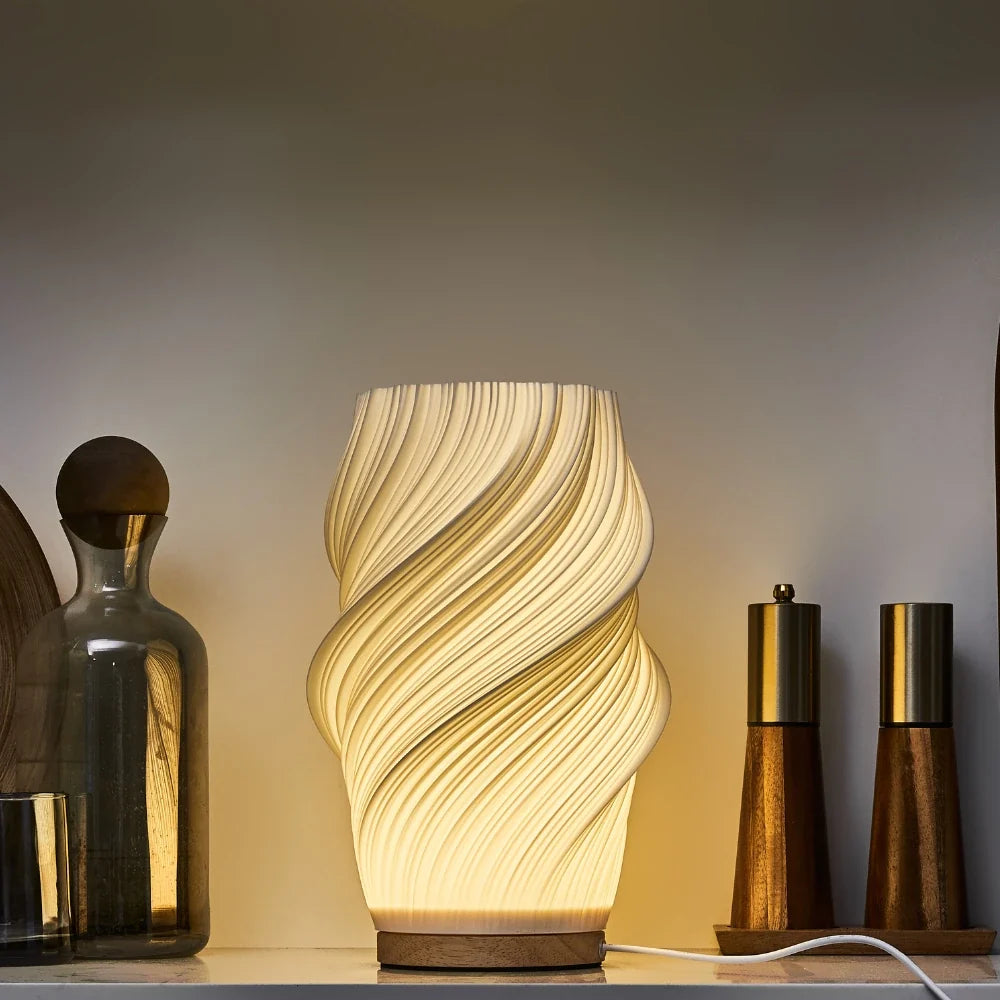 Pleated Shade USB Table Lamp