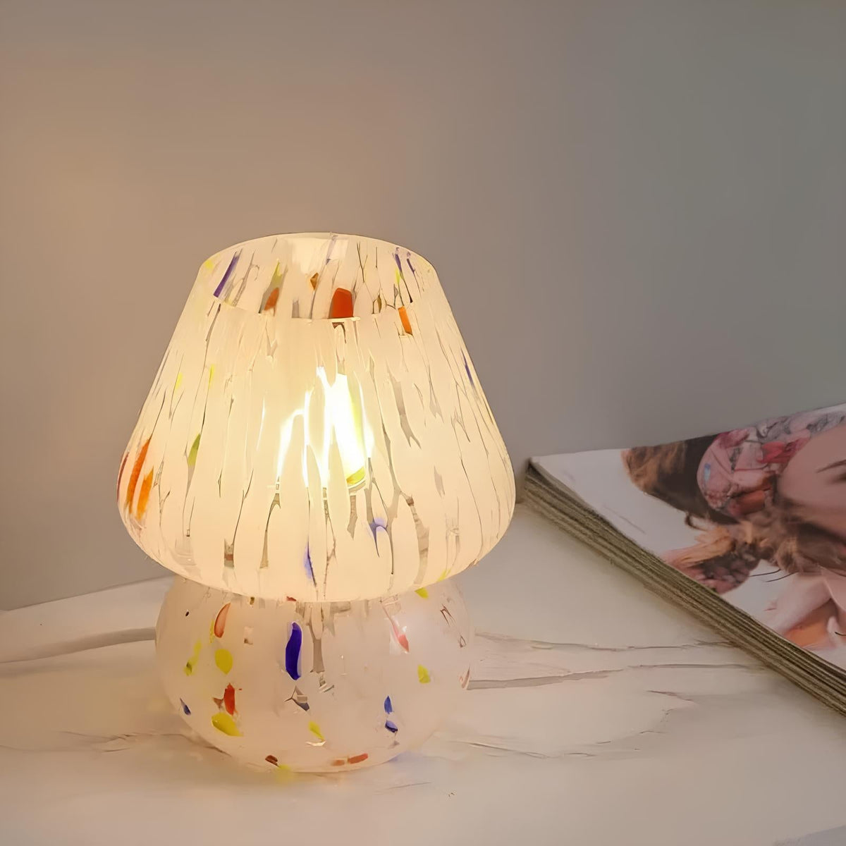 Hand-Blown Glass Table Lamp