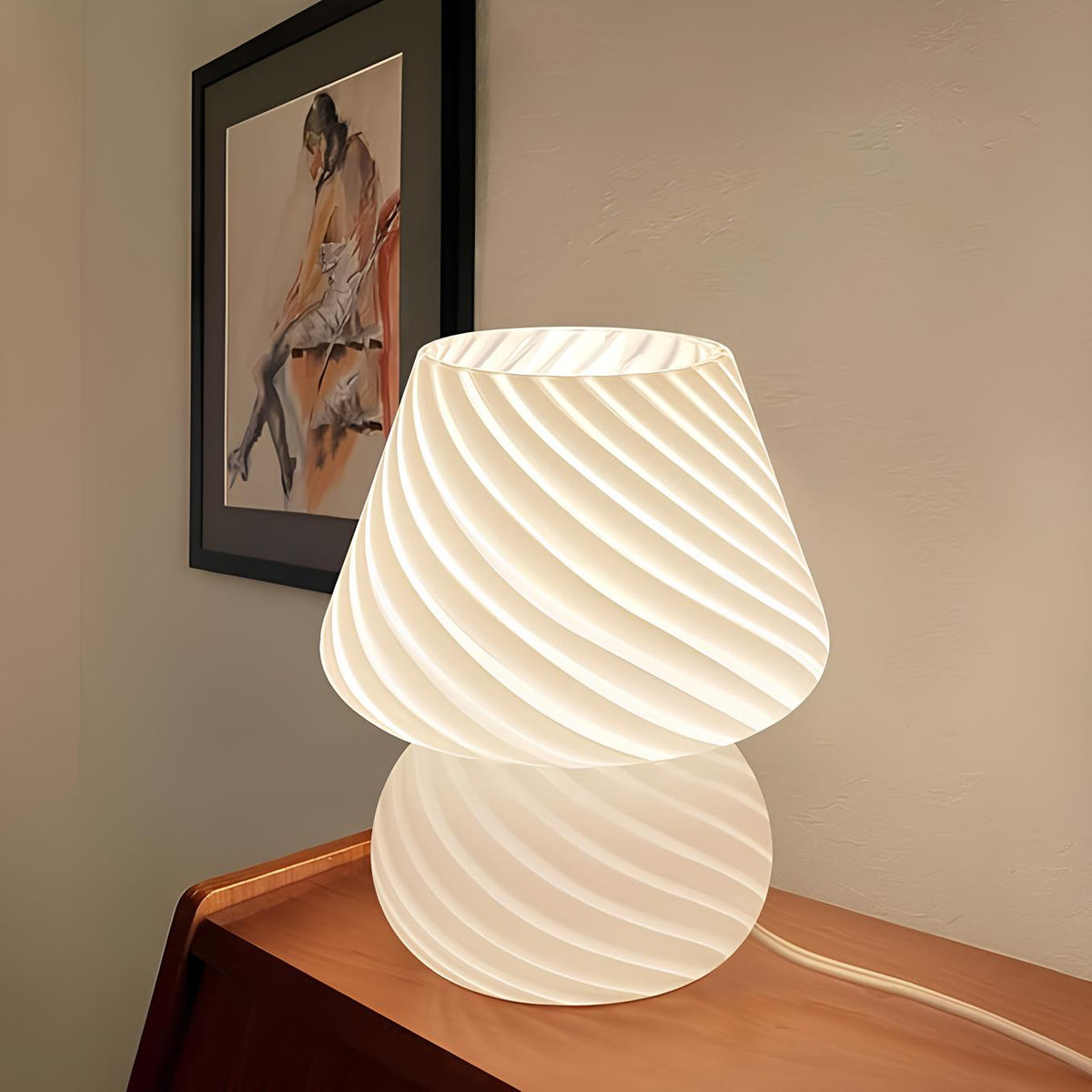 Hand-Blown Glass Table Lamp
